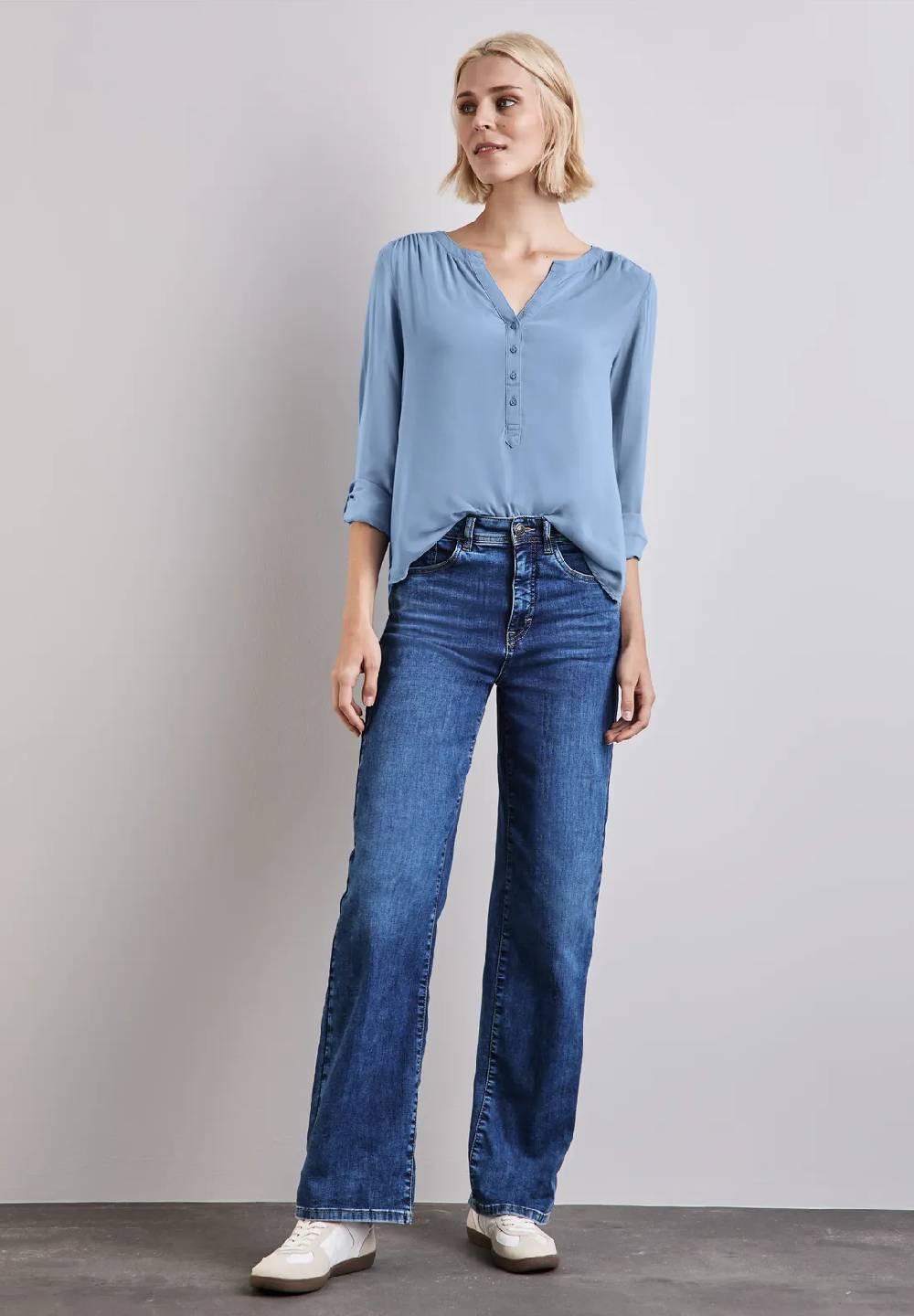 Street One Basic Bluse in Unifarbe