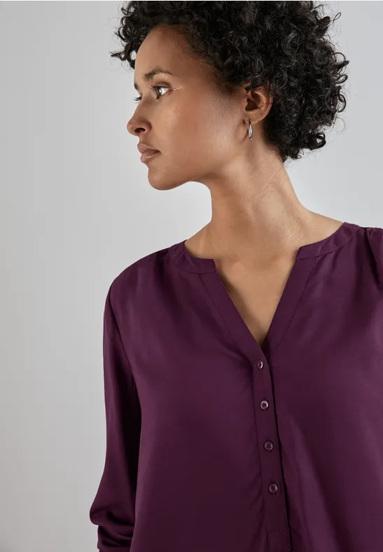 Street One Basic Bluse In Unifarbe - Style BAMIKA
