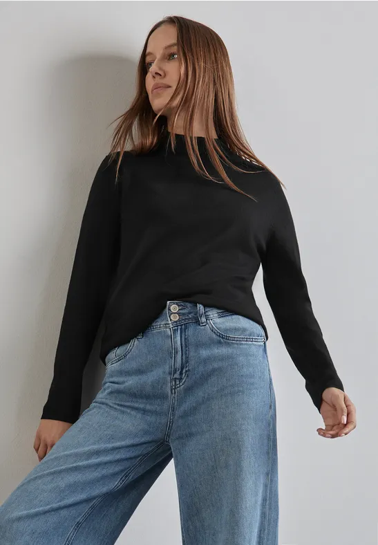 Street One Basic Rollkragen-Pullover