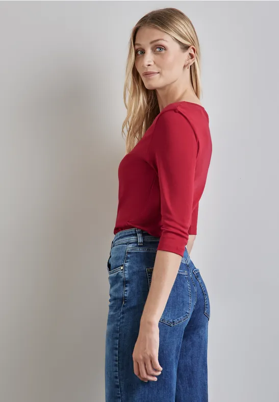 Street One Basic T-Shirt Mit 3/4 Arm - Style PANIA