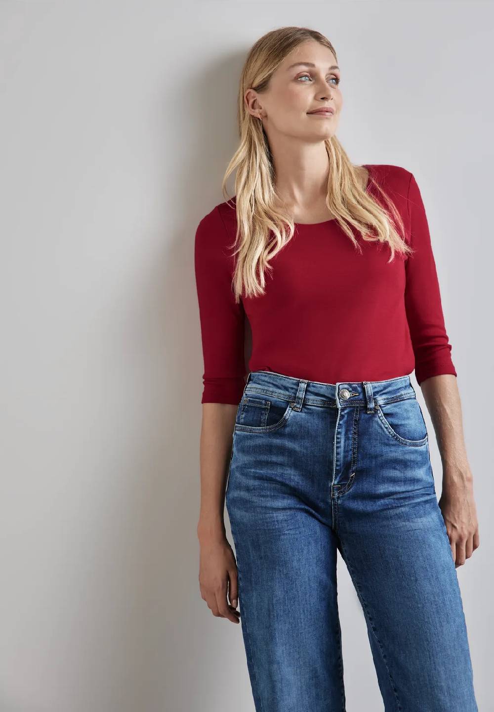 Street One Basic T-Shirt mit 3/4 Arm - Style PANIA