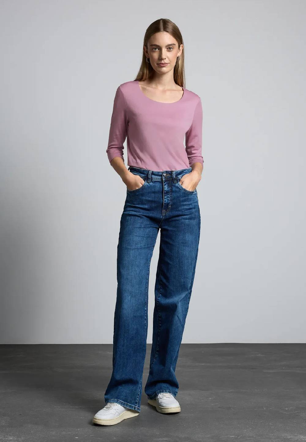 Street One Basic T-Shirt mit 3/4 Arm - Style PANIA