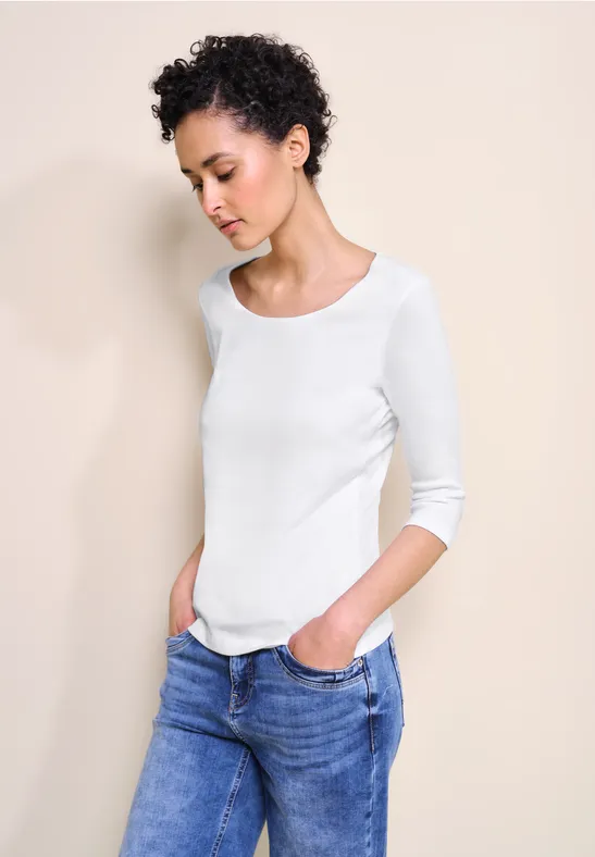 Street One Basic T-Shirt Mit 3/4 Arm - Style PANIA