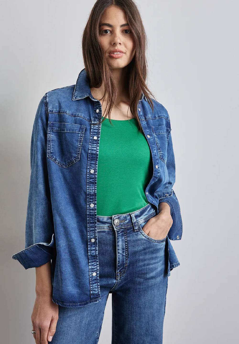 Street One Basic T-Shirt mit 3/4 Arm - Style PANIA