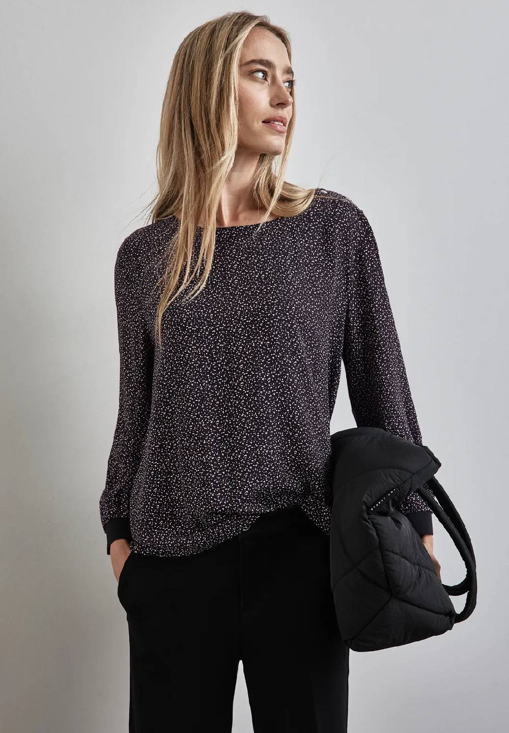 Street One Bedruckte Bluse mit Knöpfen