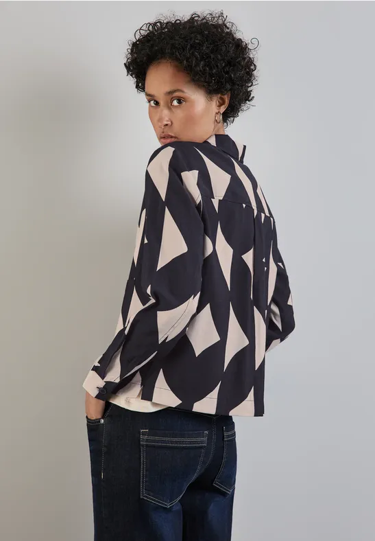 Street One Bedruckte Bluse Mit Taschen
