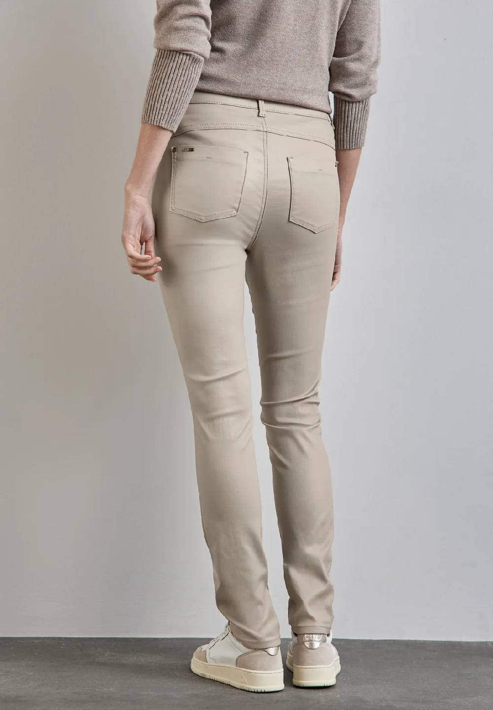 Street One Beschichtete Hose Im Slim Fit