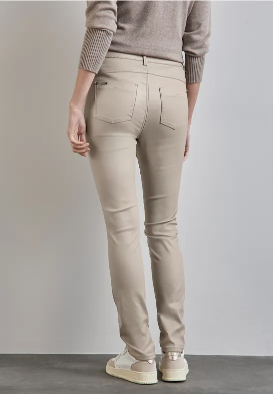 Street One Beschichtete Hose Im Slim Fit