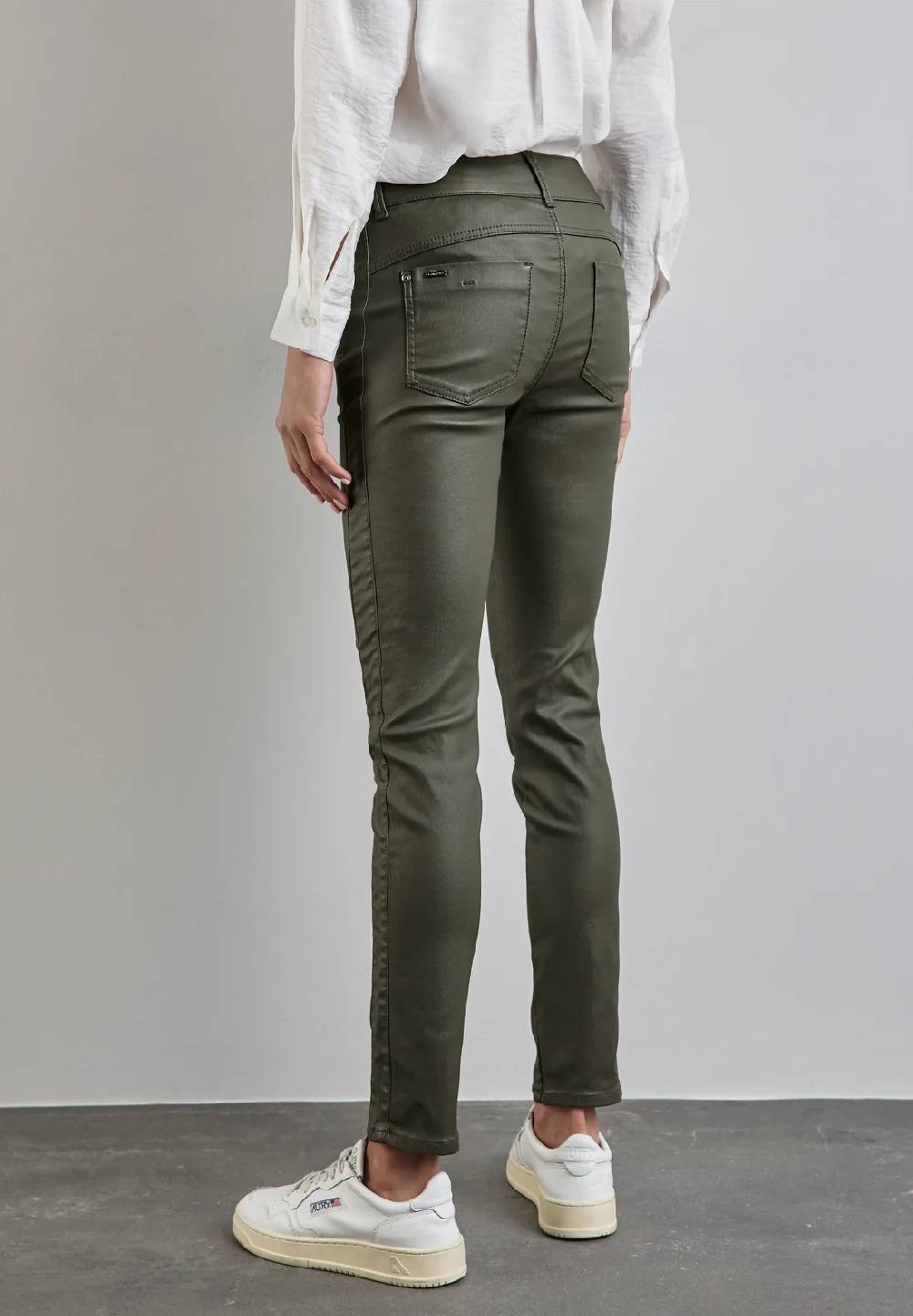 Street One Beschichtete Slim Fit Hose - Style YORK