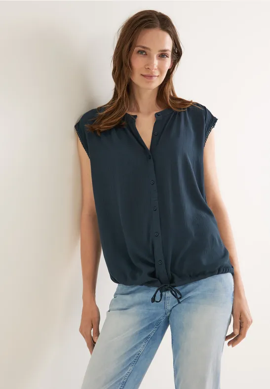Street One Bluse In Crinkle Optik