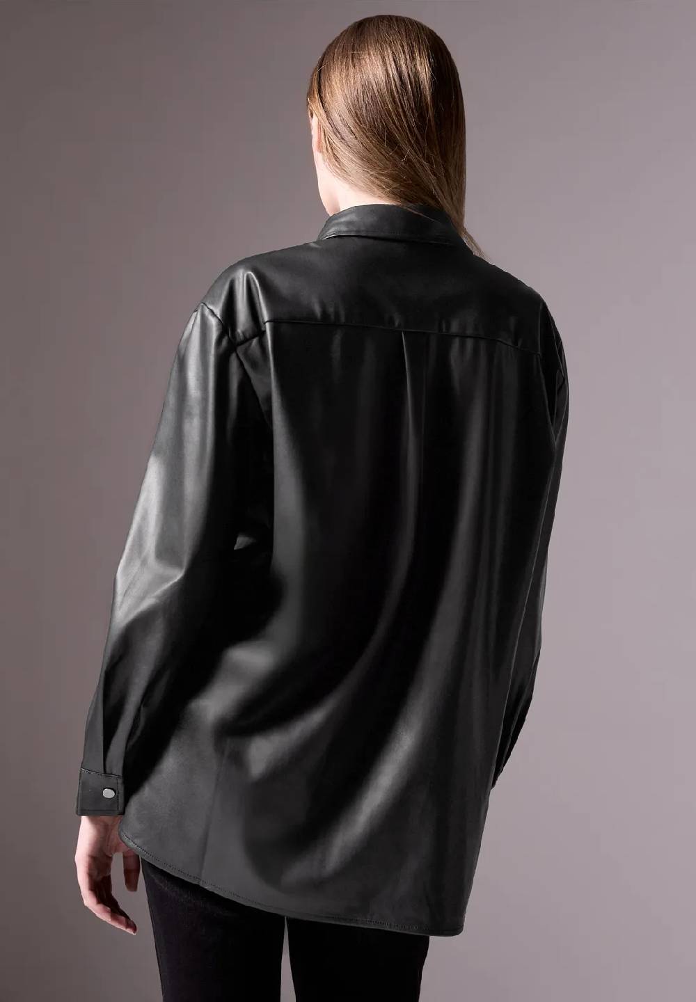 Street One Bluse In Leder-Optik