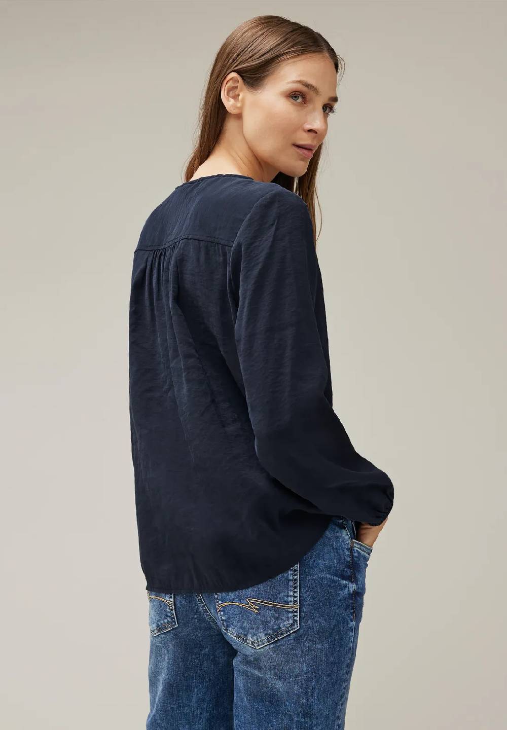 Street One Bluse In Satin Optik