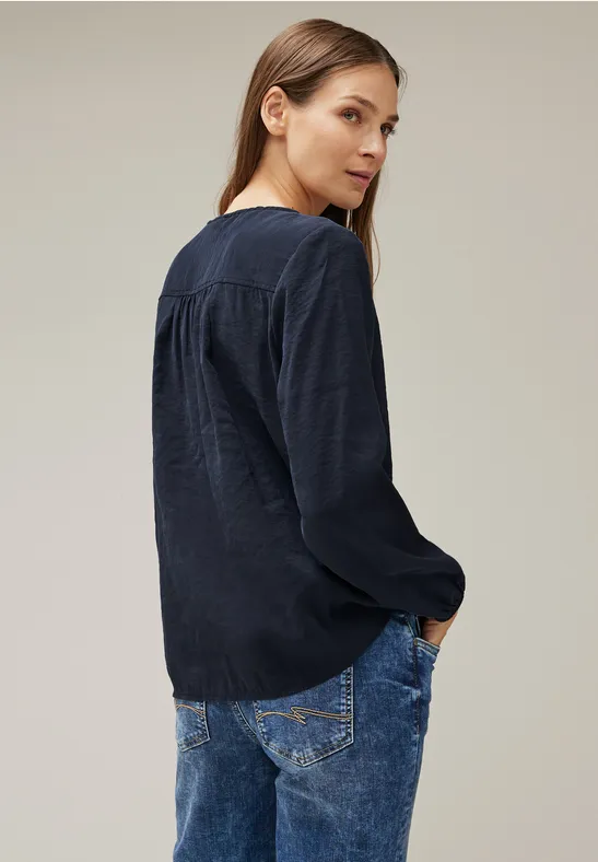 Street One Bluse In Satin Optik
