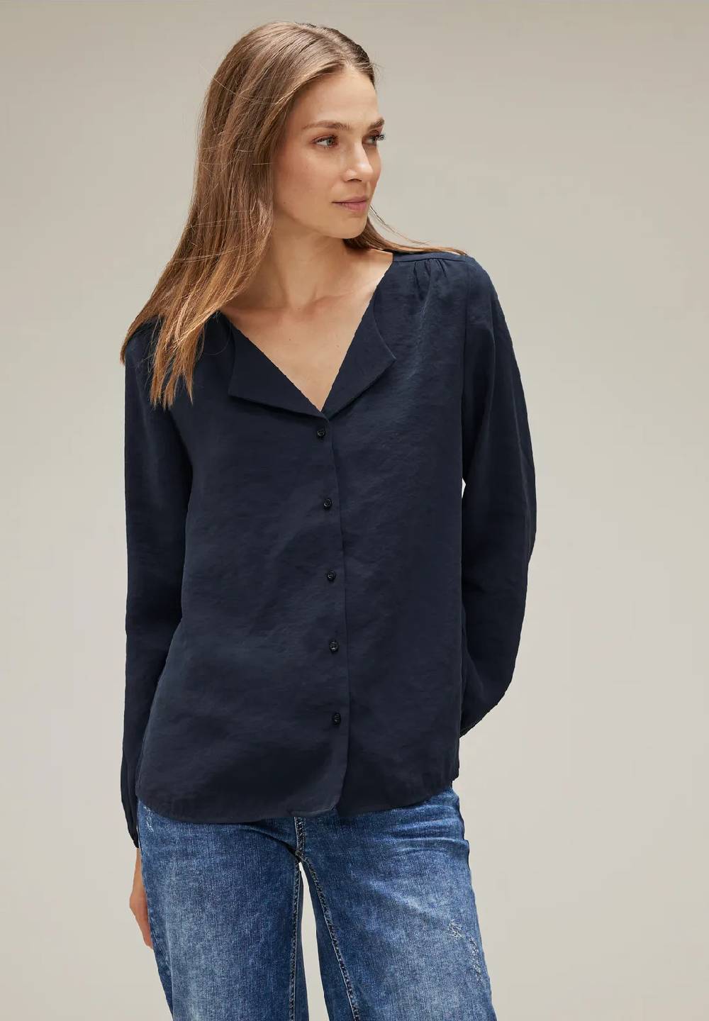Street One Bluse in Satin Optik