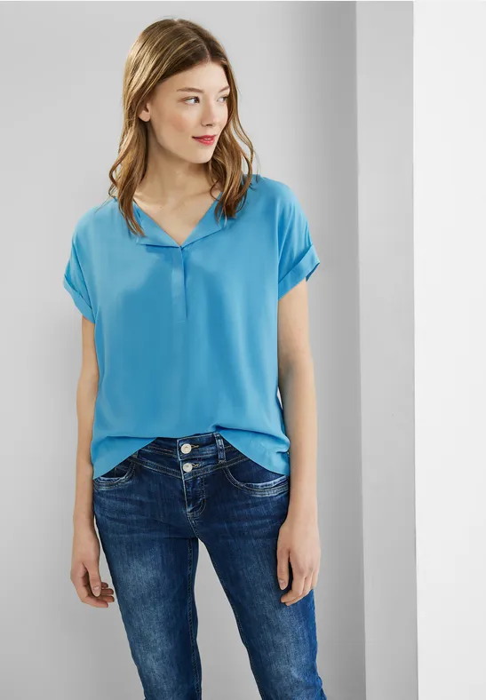 Street One Bluse Mit Klappenkragen