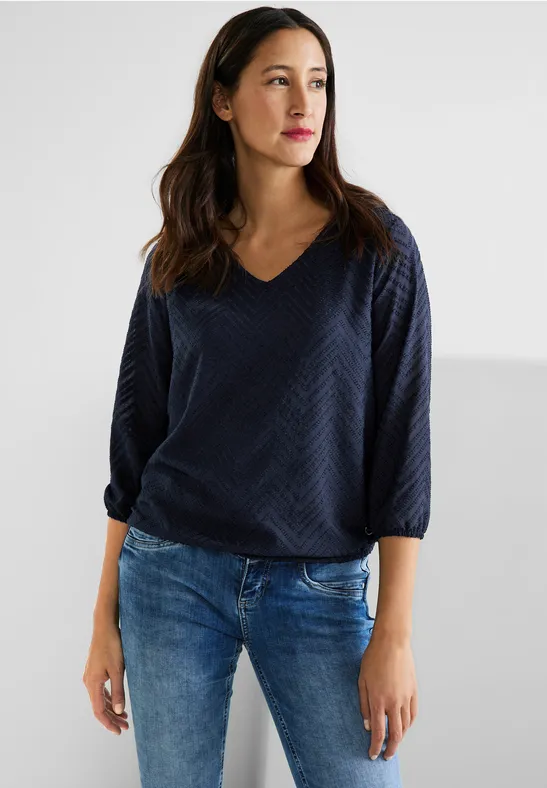 Street One Bluse Mit Smokdetails