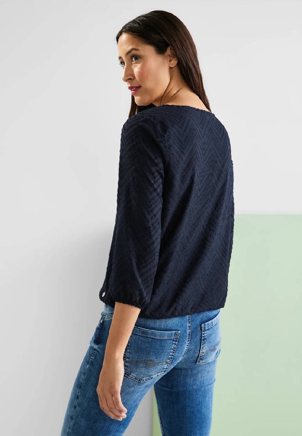 Street One Bluse Mit Smokdetails