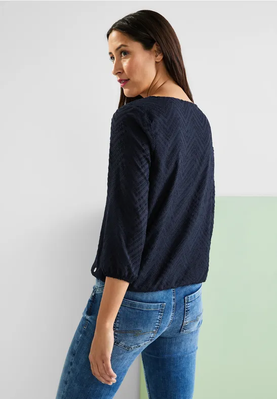 Street One Bluse Mit Smokdetails