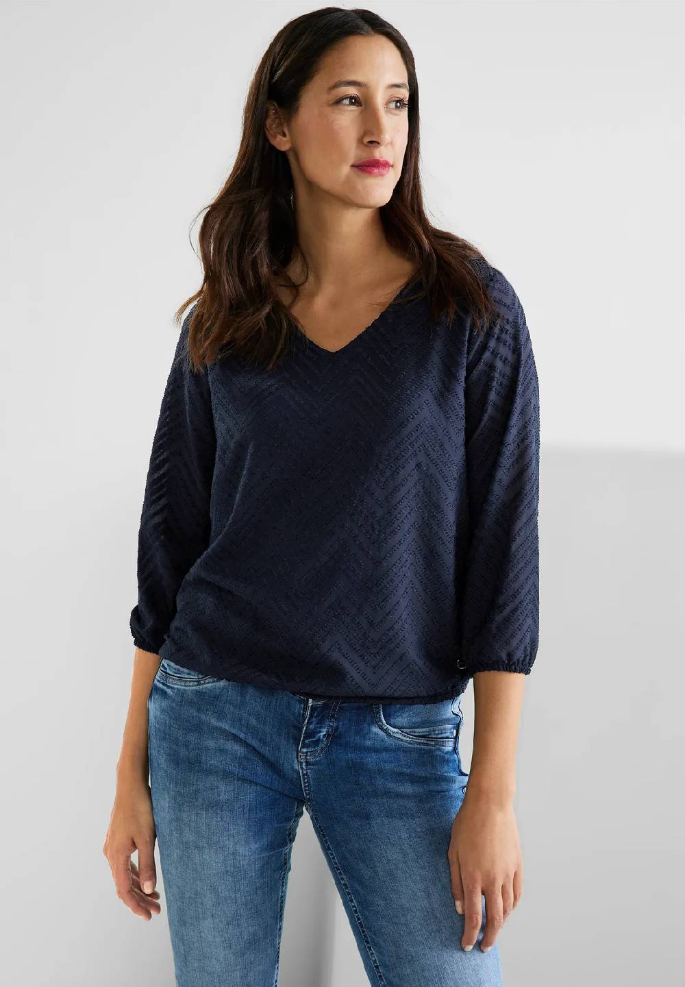 Street One Bluse mit Smokdetails
