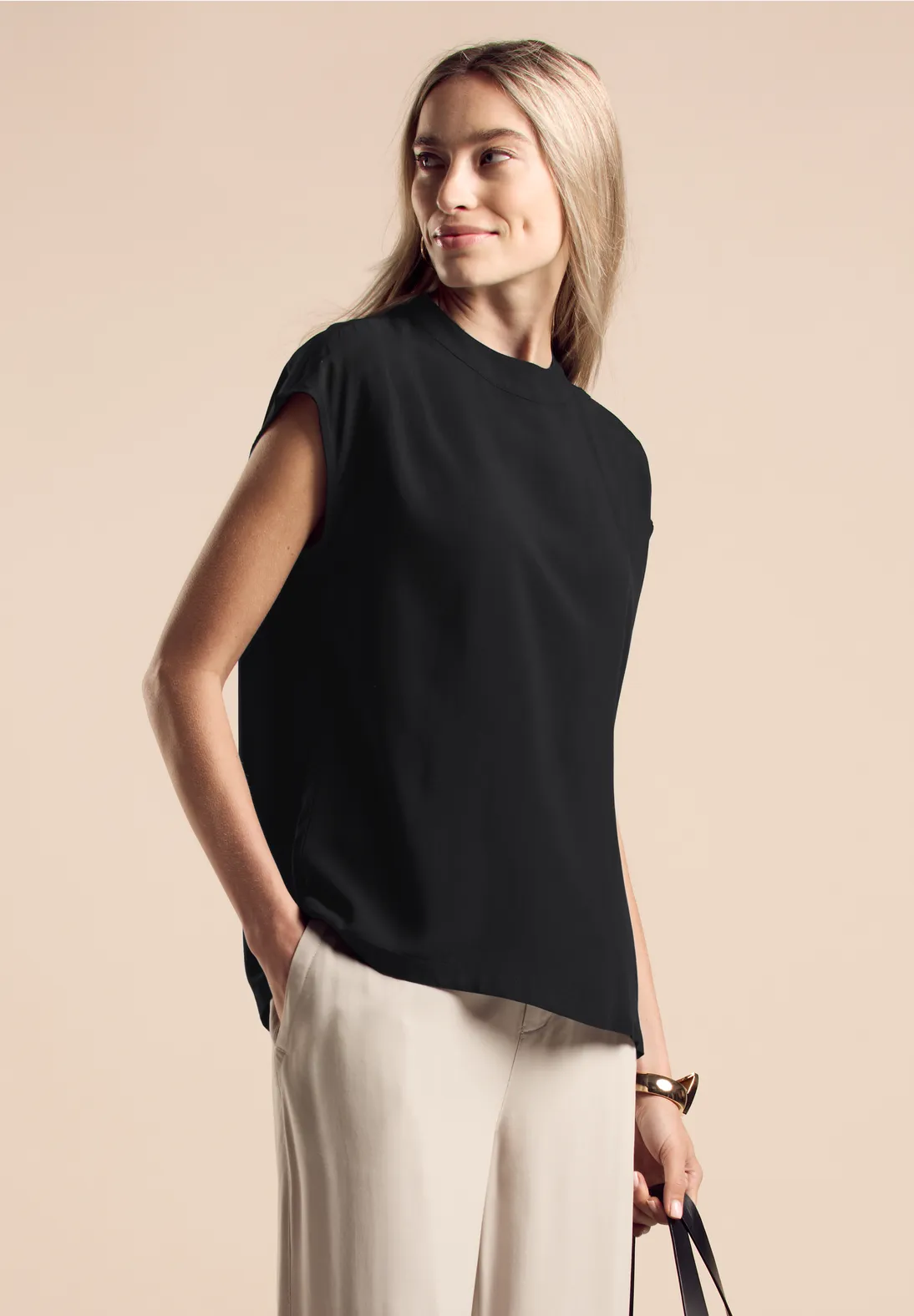 Street One Bluse mit Stehkragen