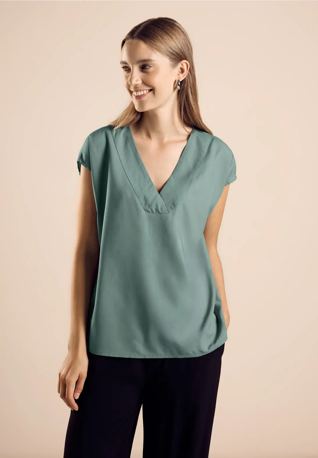 Street One Bluse mit V-Ausschnitt