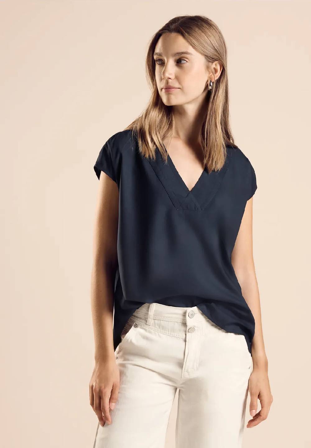 Street One Bluse mit V-Ausschnitt