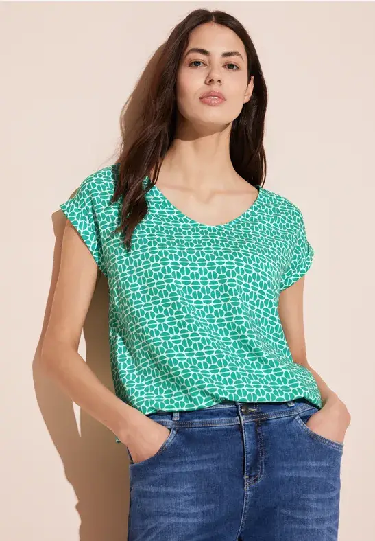 Street One Bluse Mit V-Ausschnitt - Style LAURENTIA