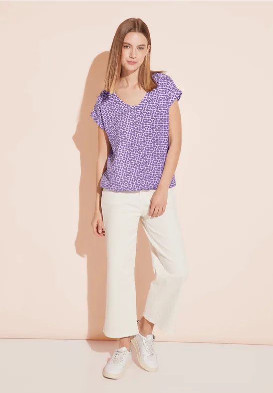 Street One Bluse Mit V-Ausschnitt - Style LAURENTIA