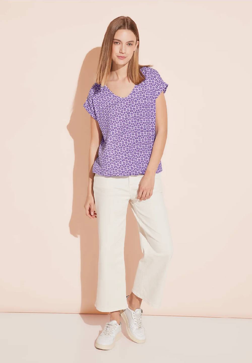 Street One Bluse mit V-Ausschnitt - Style LAURENTIA