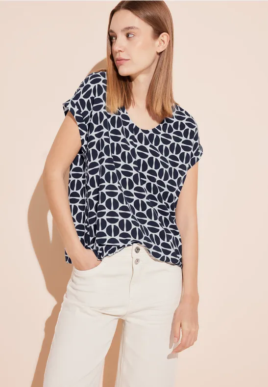 Street One Bluse Mit V-Ausschnitt - Style LAURENTIA