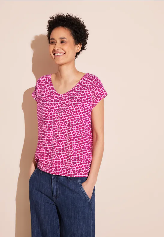 Street One Bluse Mit V-Ausschnitt - Style LAURENTIA