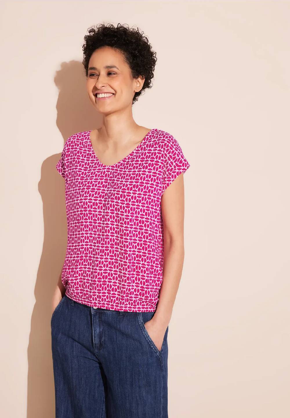 Street One Bluse mit V-Ausschnitt - Style LAURENTIA