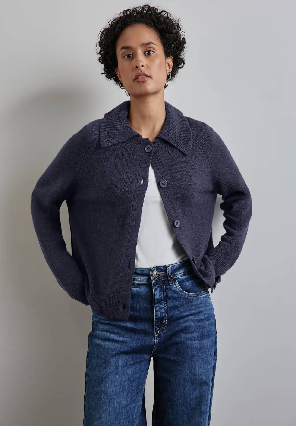 Street One Cardigan mit Kragen