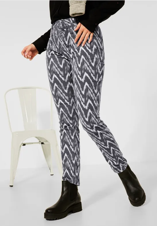 Street One Casual Fit Denim Mit Print - Style JANE