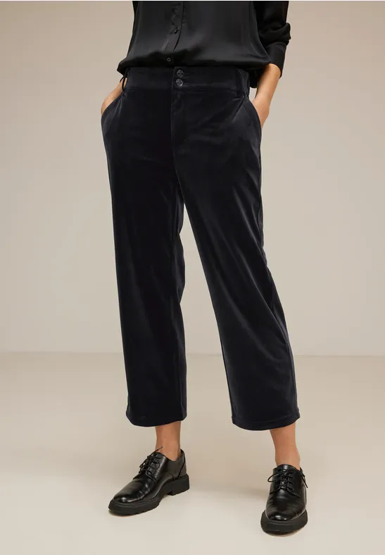 Street One Casual Fit Samt Hose
