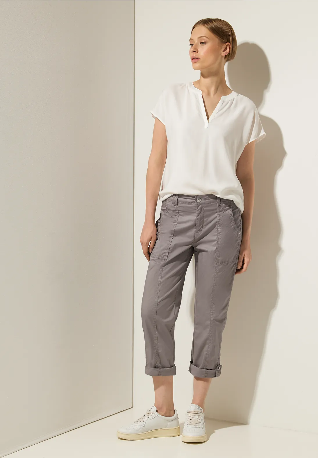 Street One Casual Fit Turn-Up Hose - Style YULIUS