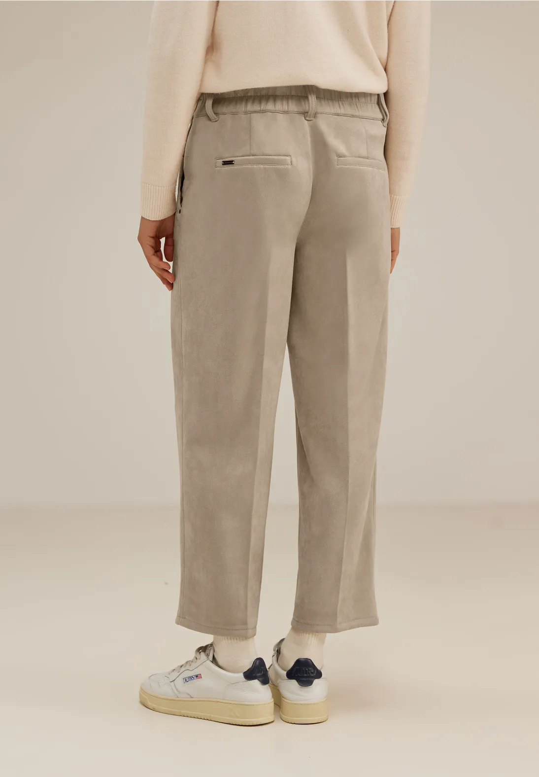 Street One Casual Fit Velours Hose