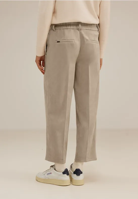 Street One Casual Fit Velours Hose