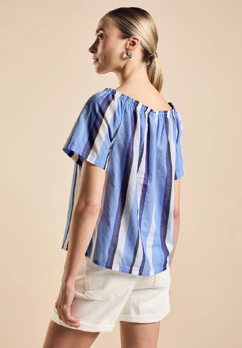 Street One Chambray Bluse Mit Streifen