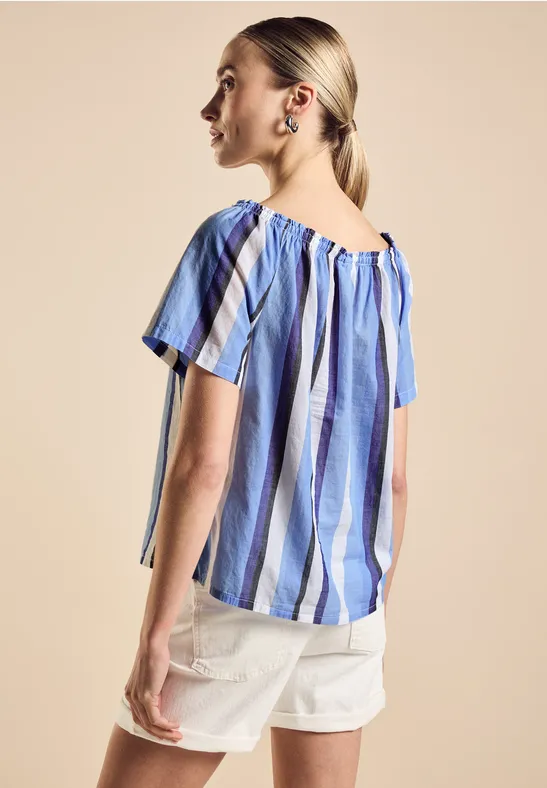 Street One Chambray Bluse Mit Streifen