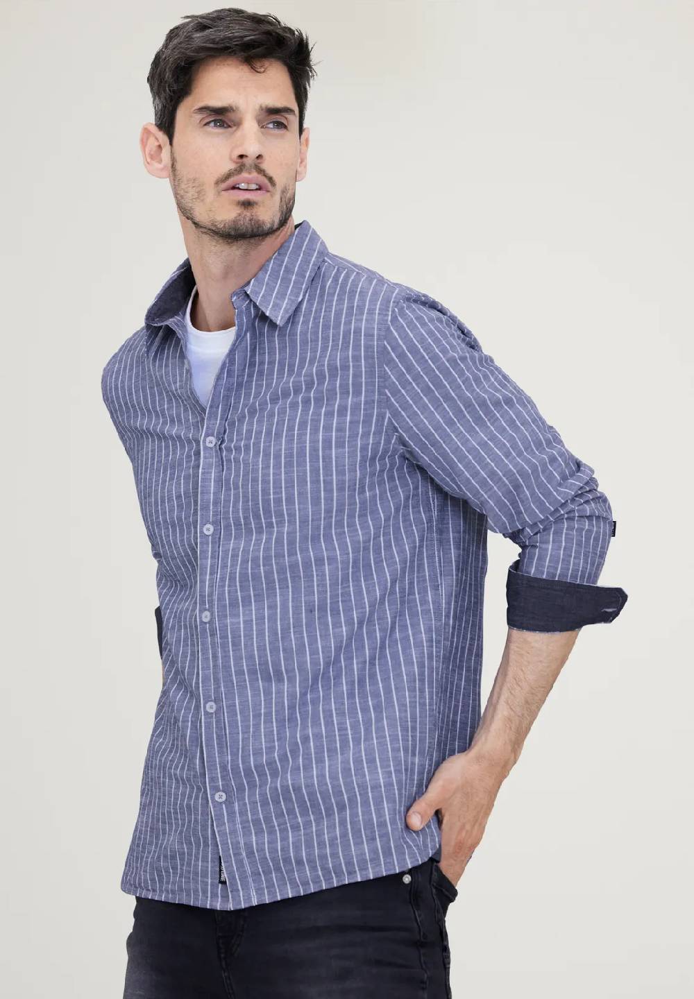 Street One Chambray Hemd Mit Streifen