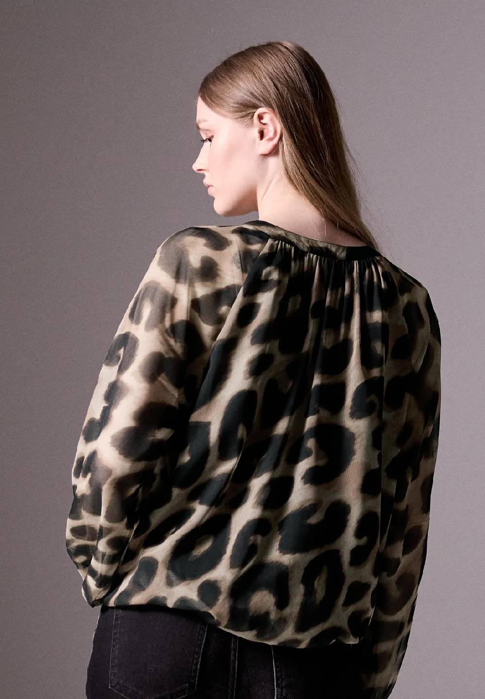 Street One Chiffon-Bluse Im Leo-Look