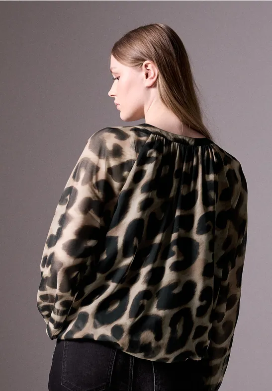 Street One Chiffon-Bluse Im Leo-Look