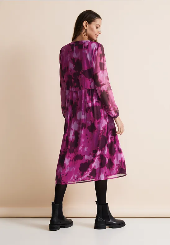 Street One Chiffon Midikleid