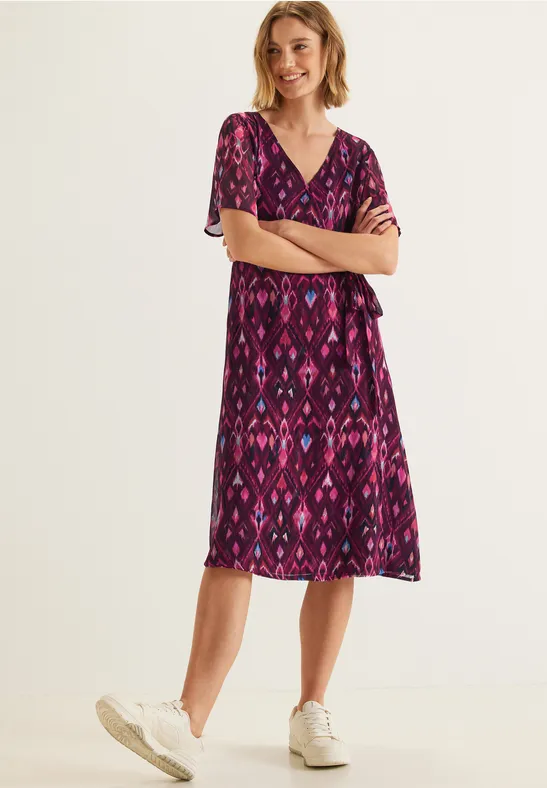Street One Chiffonkleid In Wickeloptik
