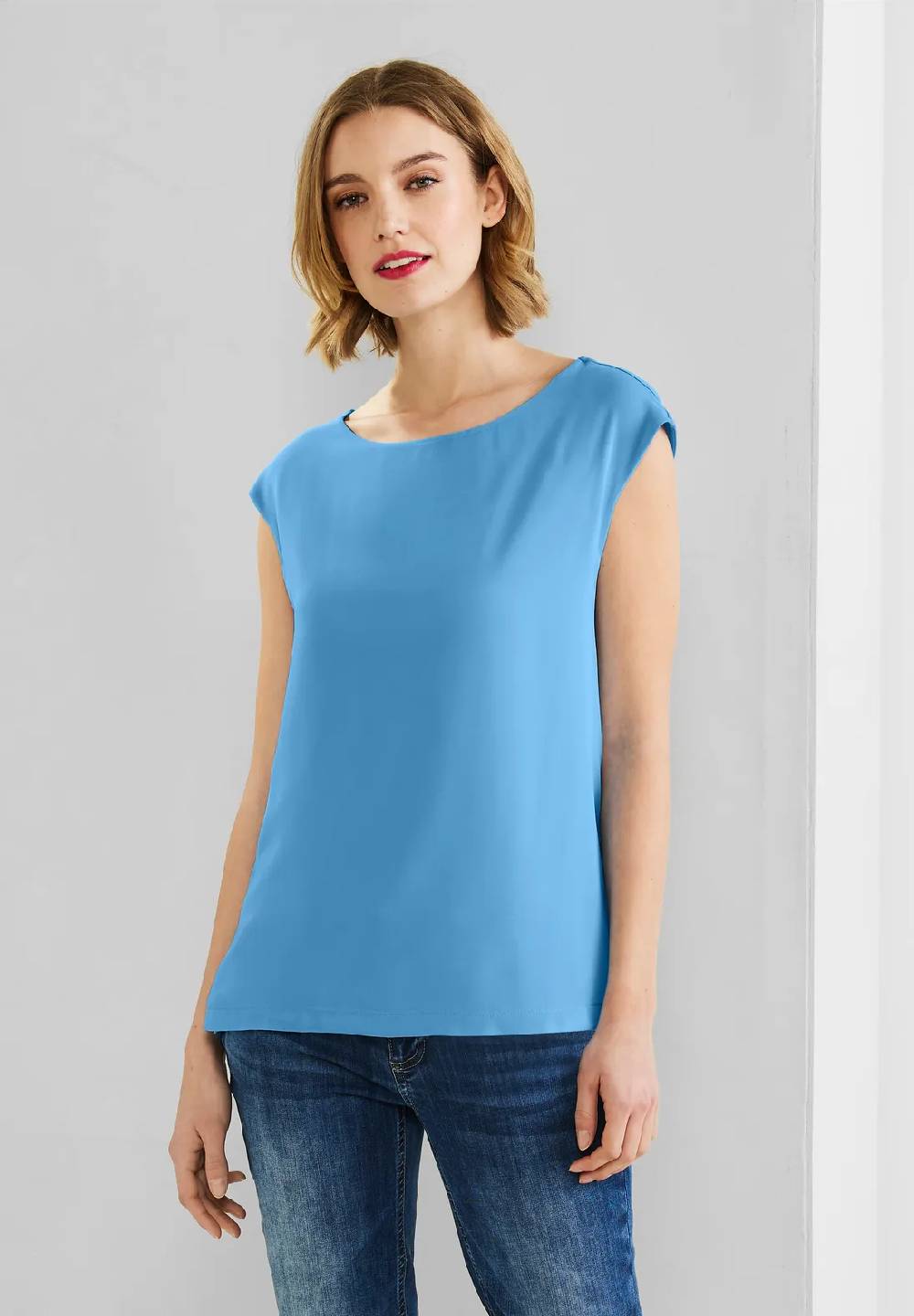 Street One Chiffonshirt im Materialmix