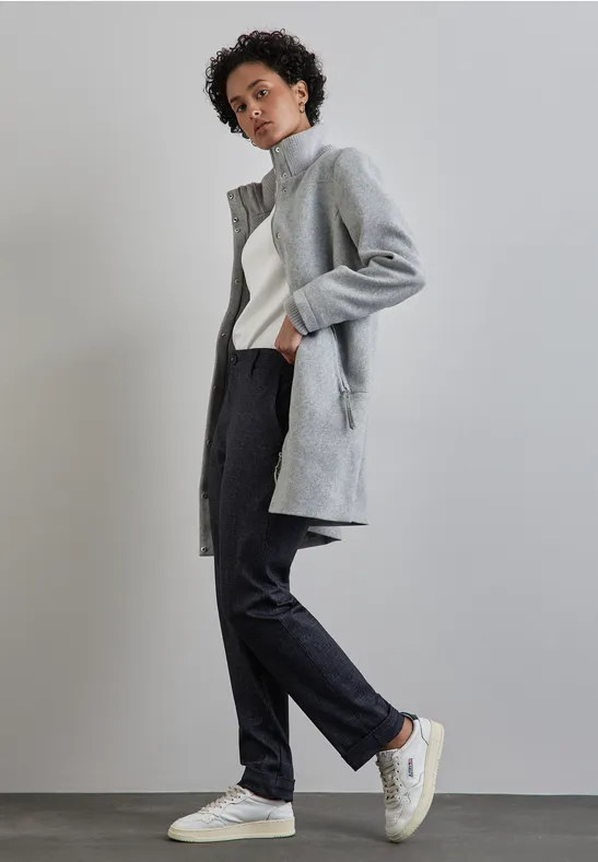 Street One Chino Im Melange-Look