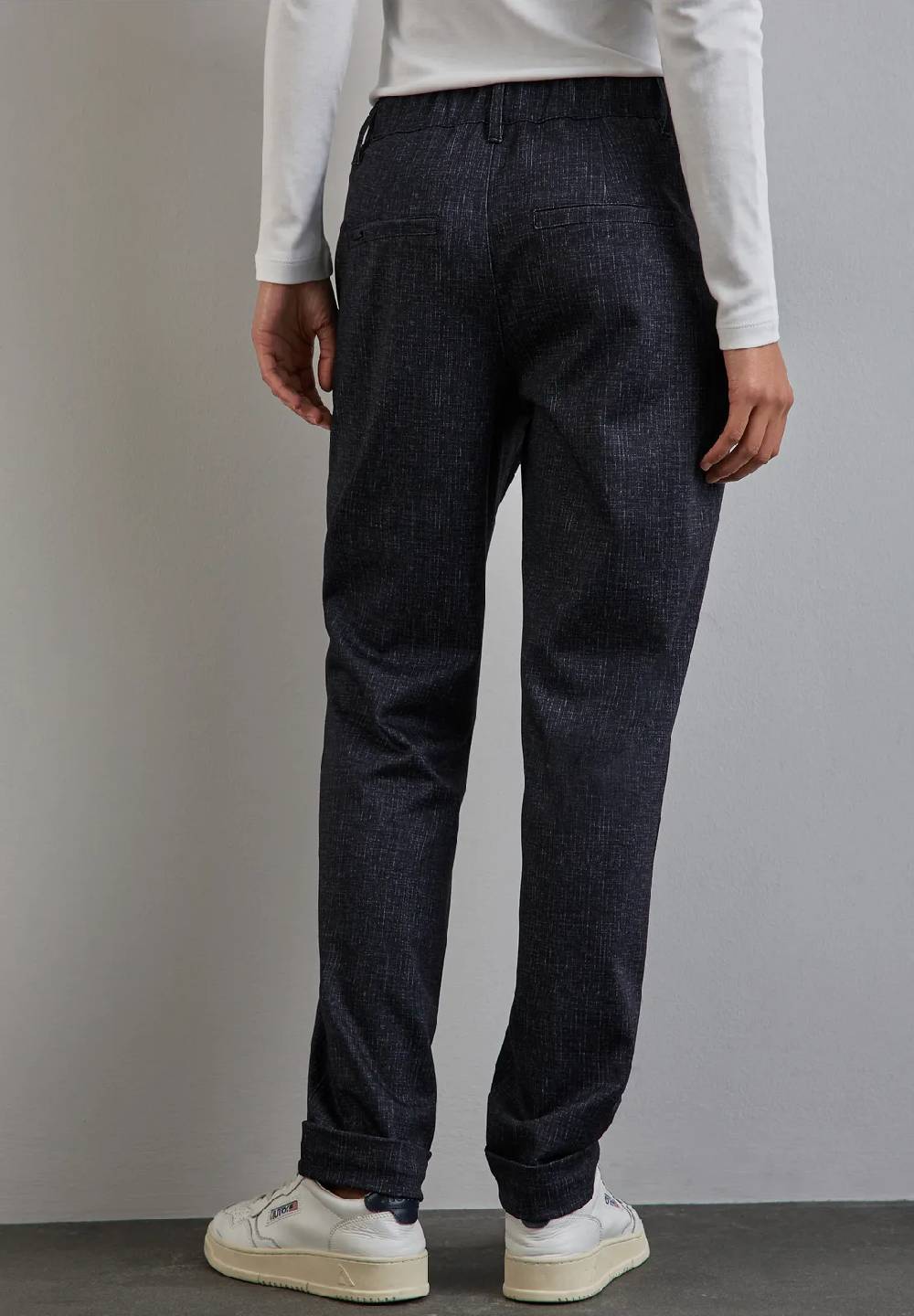 Street One Chino Im Melange-Look