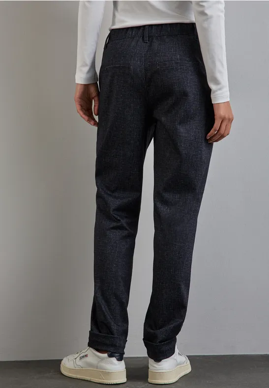 Street One Chino Im Melange-Look