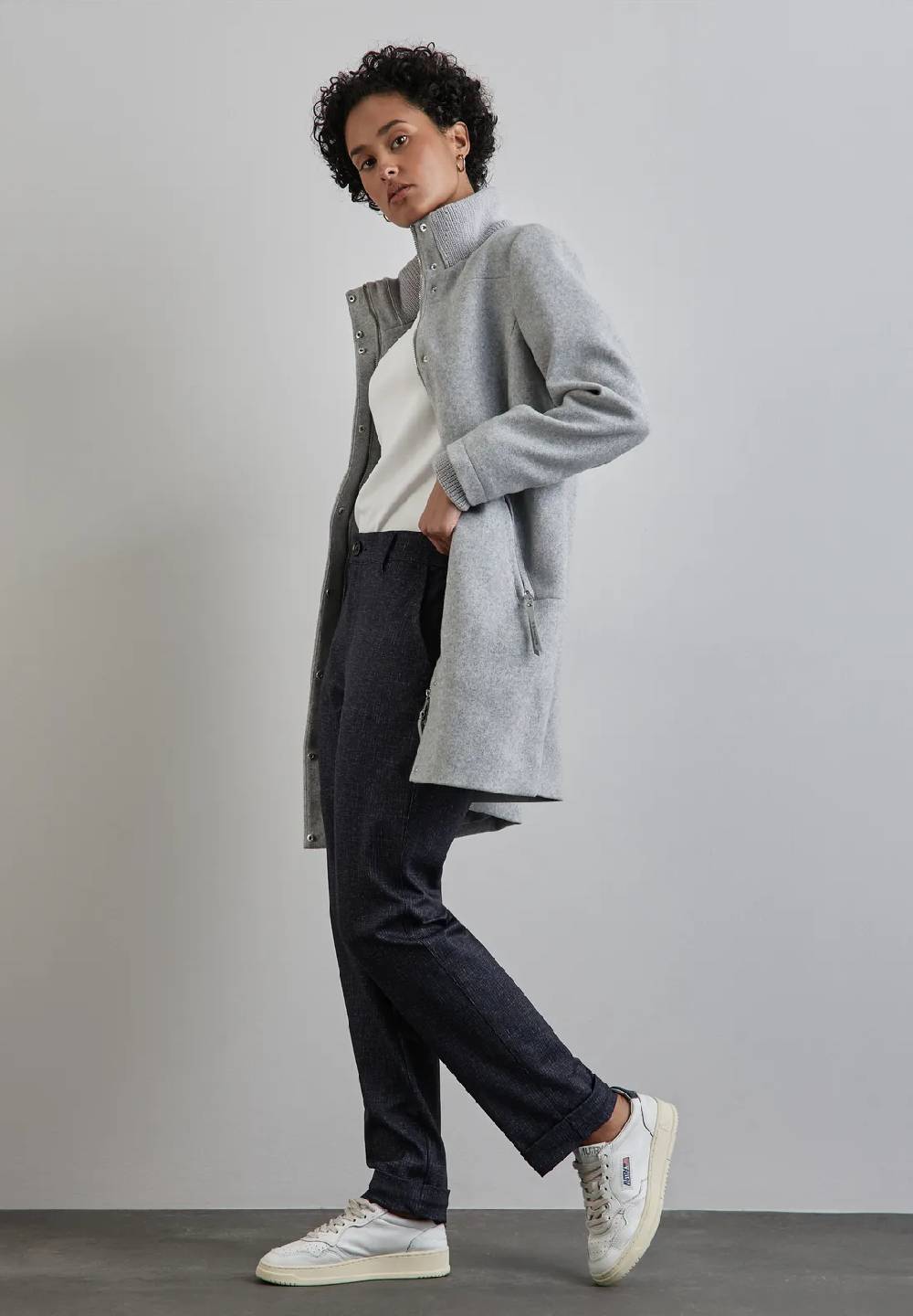 Street One Chino im Melange-Look